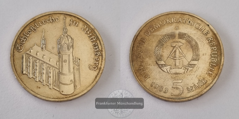  DDR 1983 5 Mark Schlosskirche in Wittenberg FM-Frankfurt   