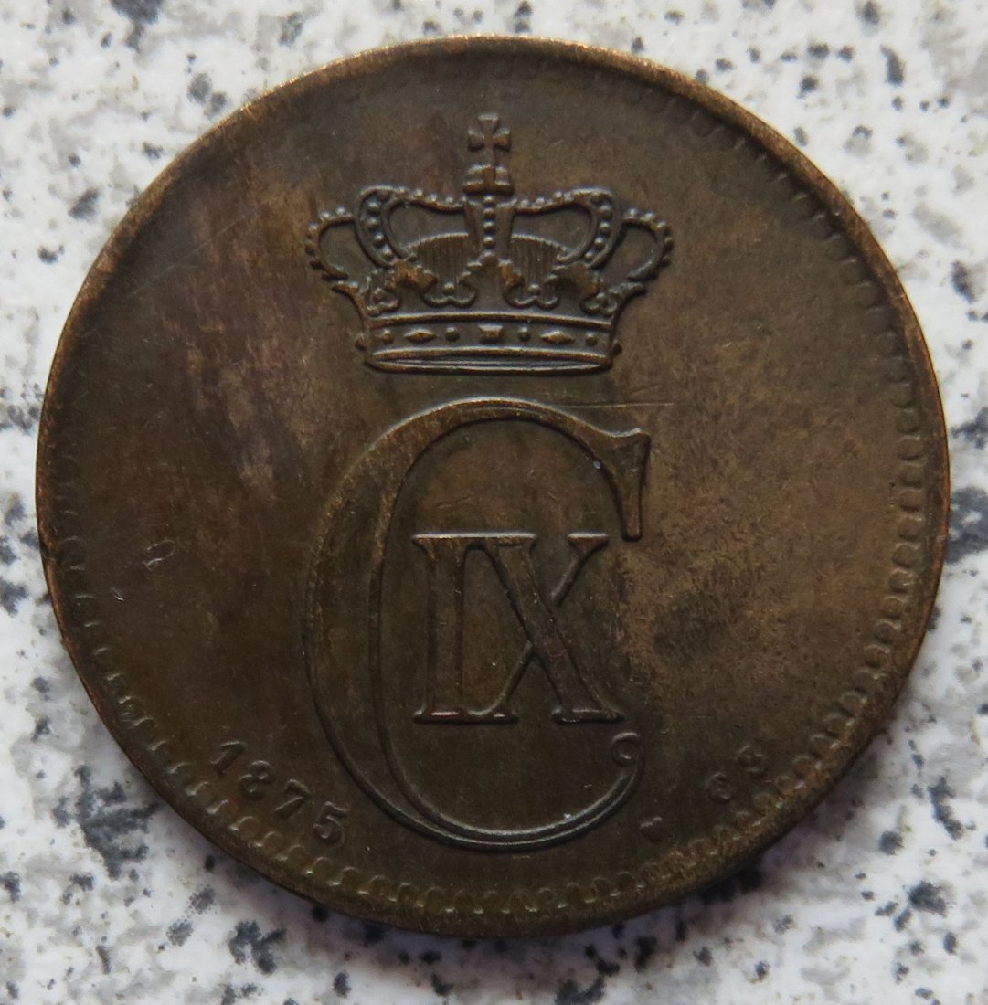  Dänemark 5 Öre 1875, besser   