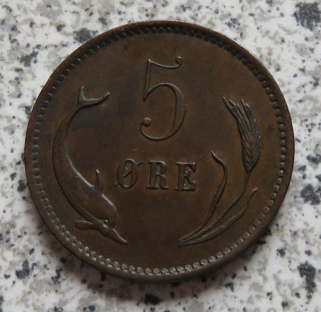  Dänemark 5 Öre 1884   