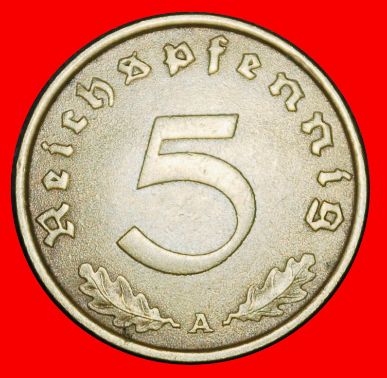 Ⰶ HAKENKREUZ 1936-1939: DEUTSCHLAND ★ 5 PFENNIG 1938A PREUSSEN! 3. REICH 1933-1945!★OHNE VORBEHALT!