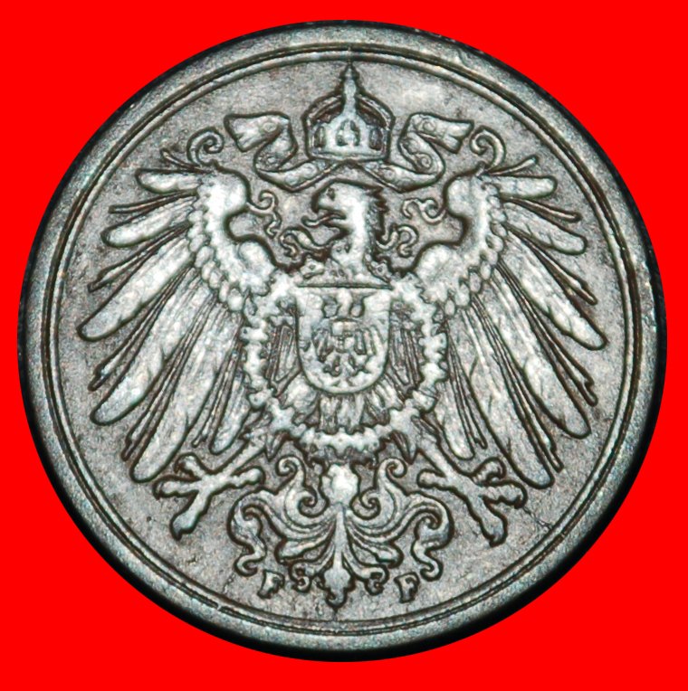  Ⰶ ADLER (1890-1916):DEUTSCHLAND★1 PFENNIG 1900F WÜRTTEMBERG! WILHELM II. (1888-1918)★OHNE VORBEHALT!   