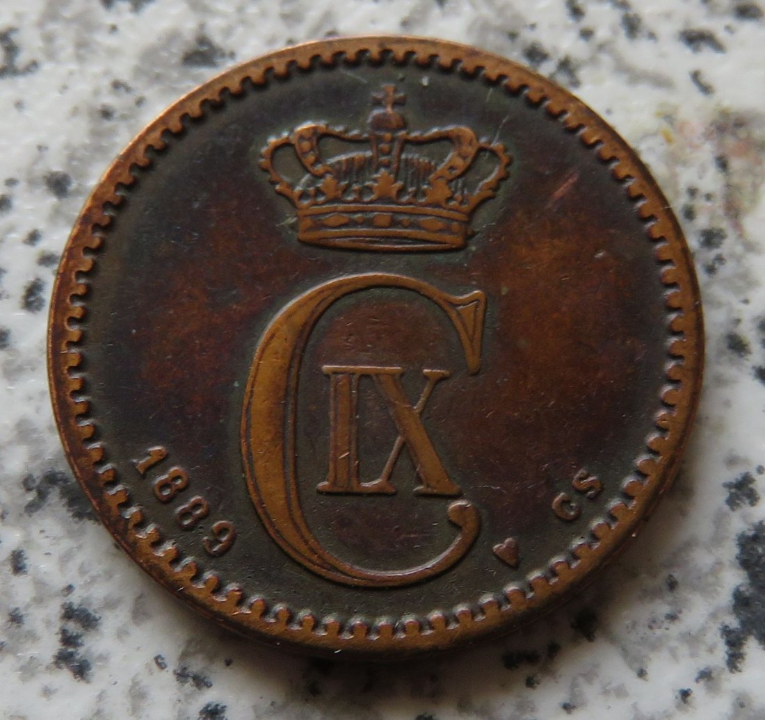  Dänemark 1 Öre 1889   