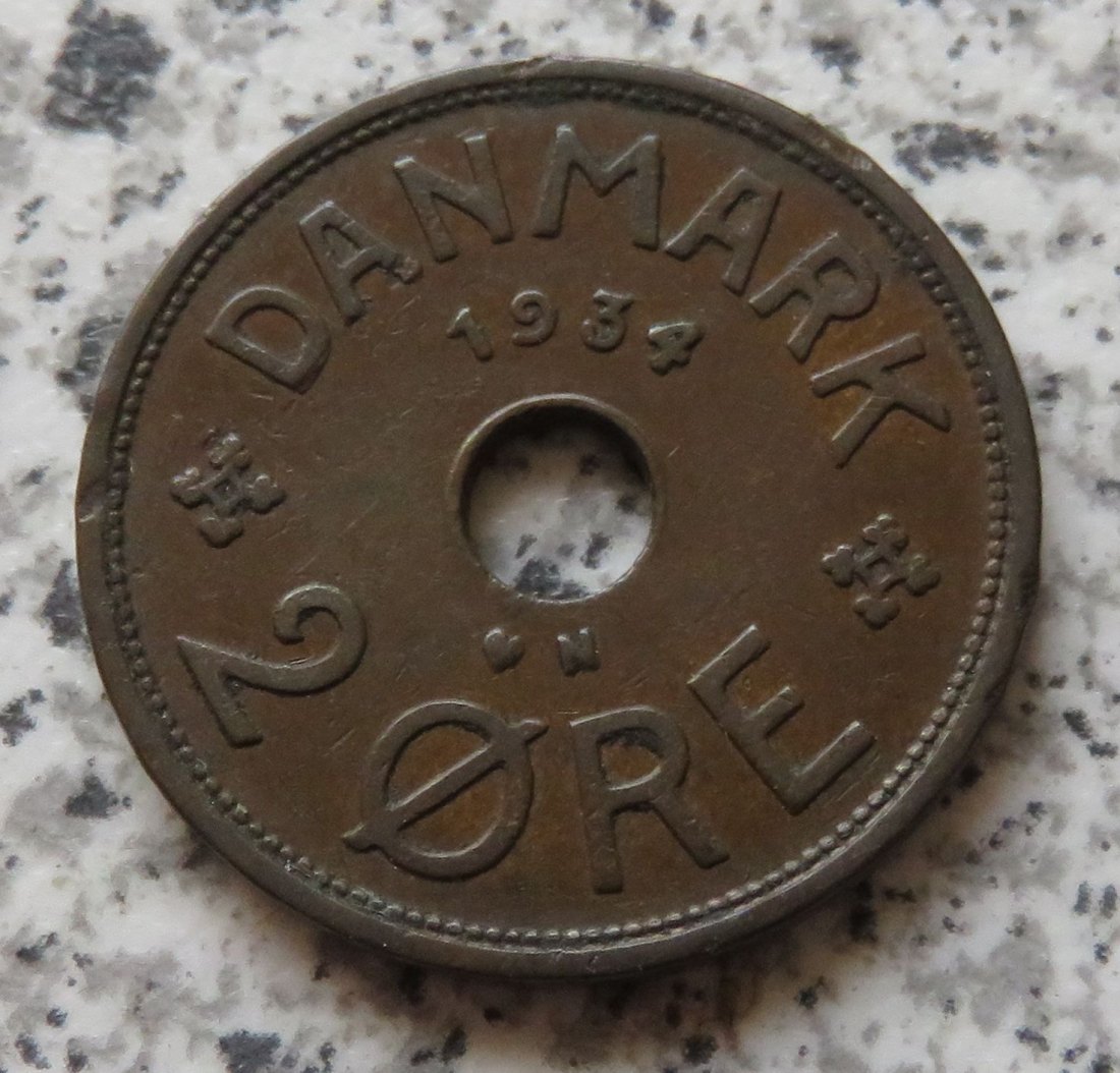  Dänemark 2 Öre 1934   
