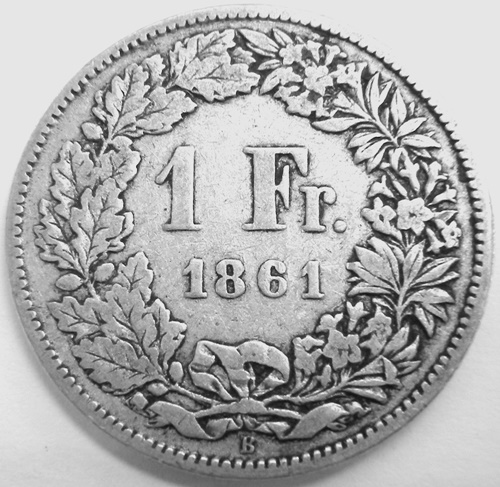  Schweiz 1 Franken 1861 B   