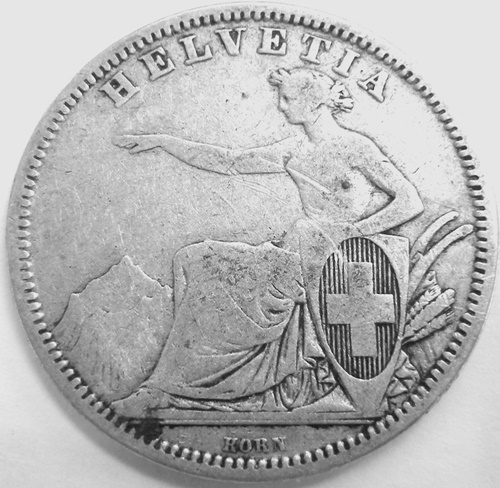  Schweiz 1 Franken 1861 B   