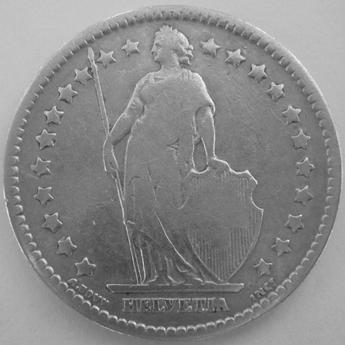  Schweiz 1 Franken 1898 B   