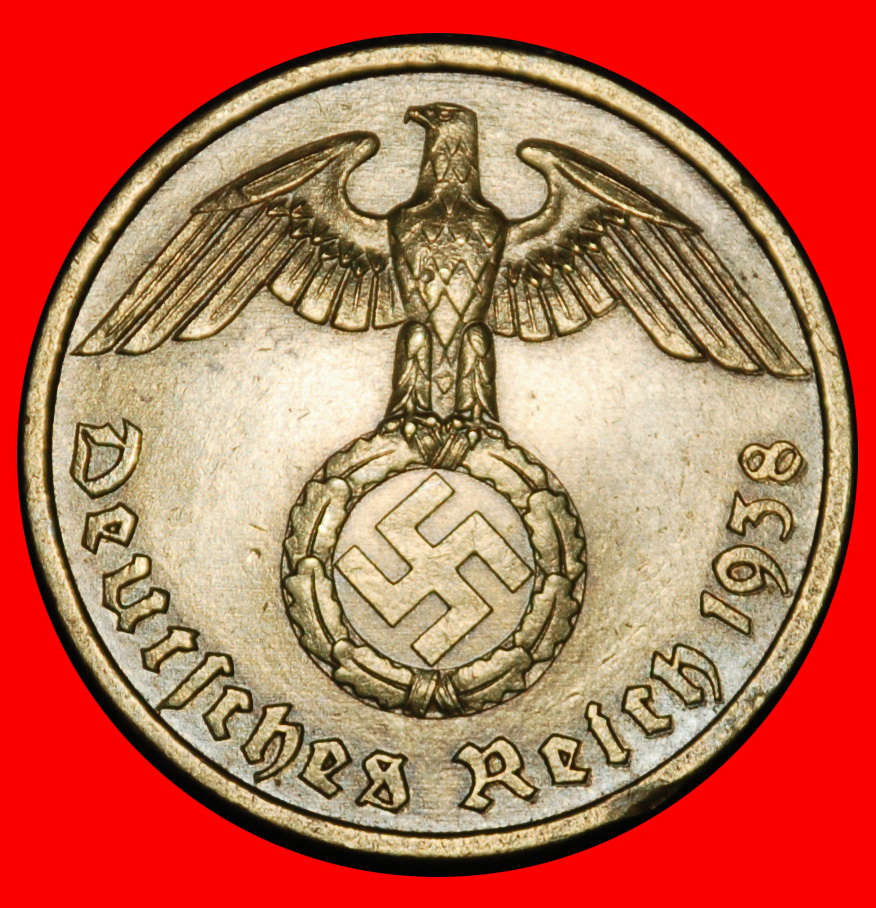  Ⰶ HAKENKREUZ 1936-1939: DEUTSCHLAND ★10 PFENNIG 1938A PREUSSEN! 3. REICH 1933-1945!★OHNE VORBEHALT!   