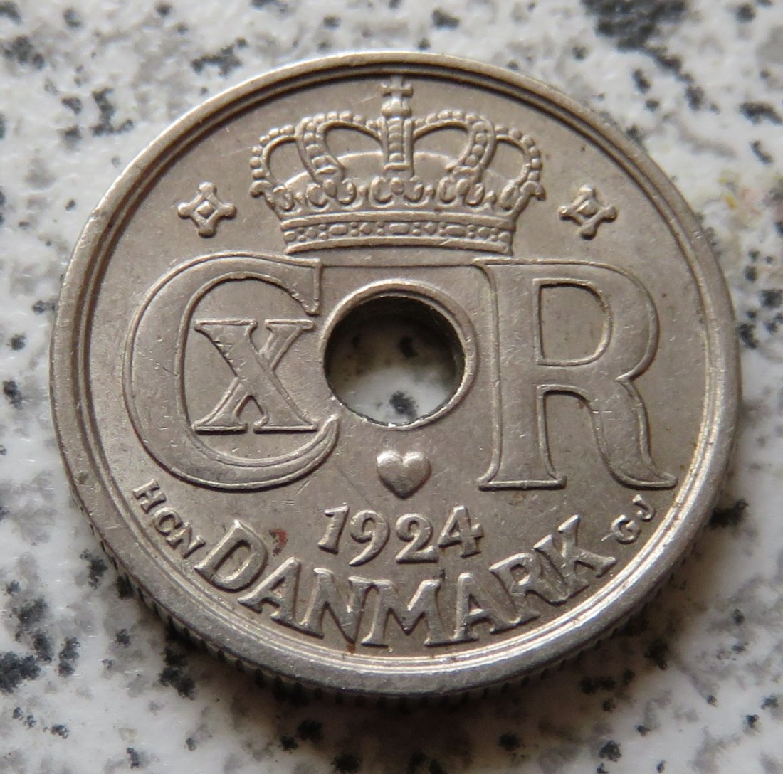  Dänemark 10 Öre 1924, besser   