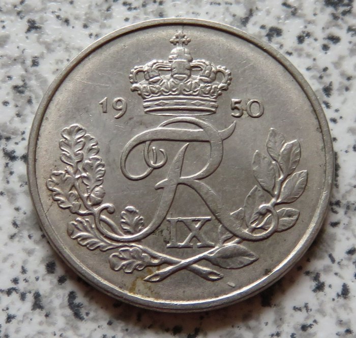  Dänemark 25 Öre 1950   