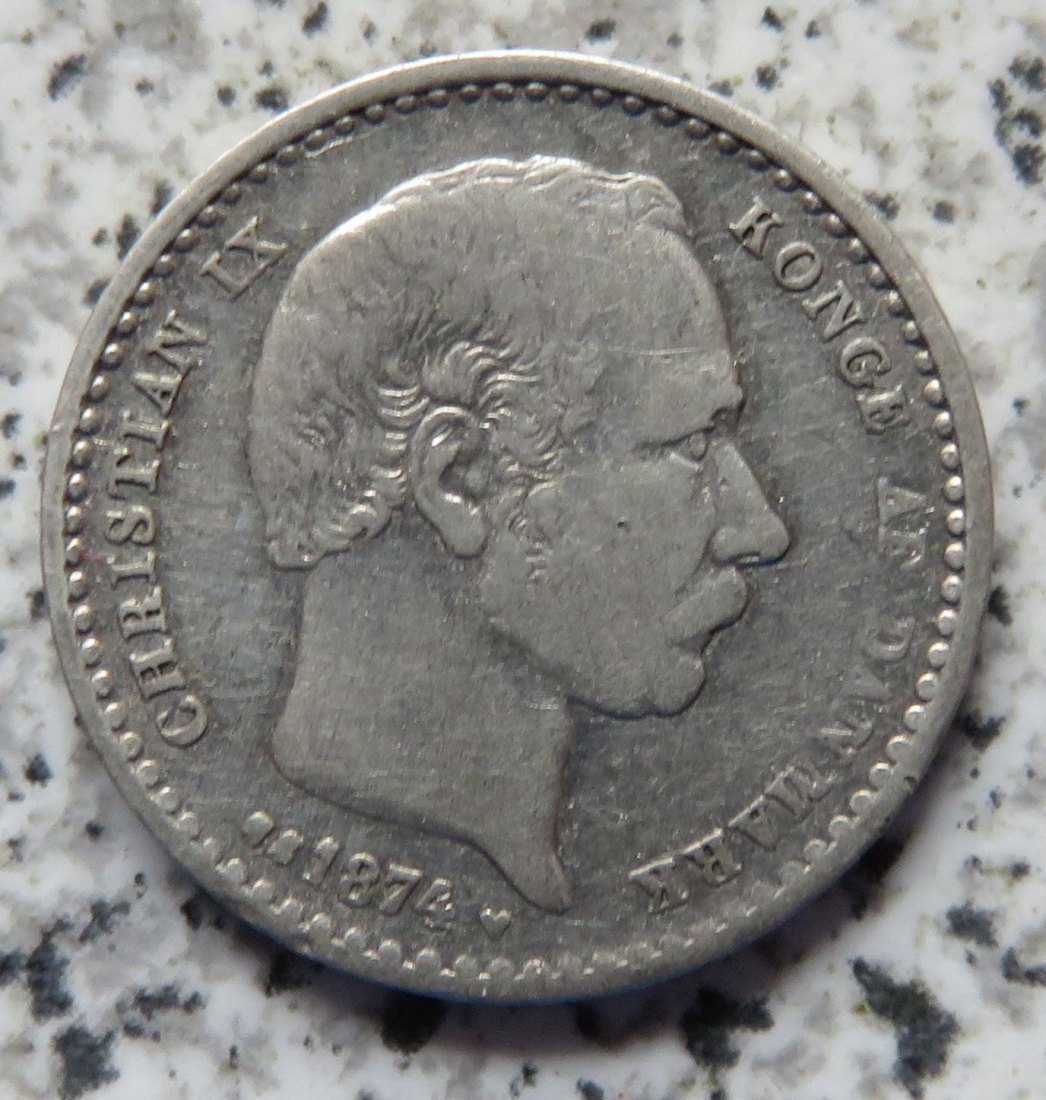  Dänemark 25 Öre 1874   