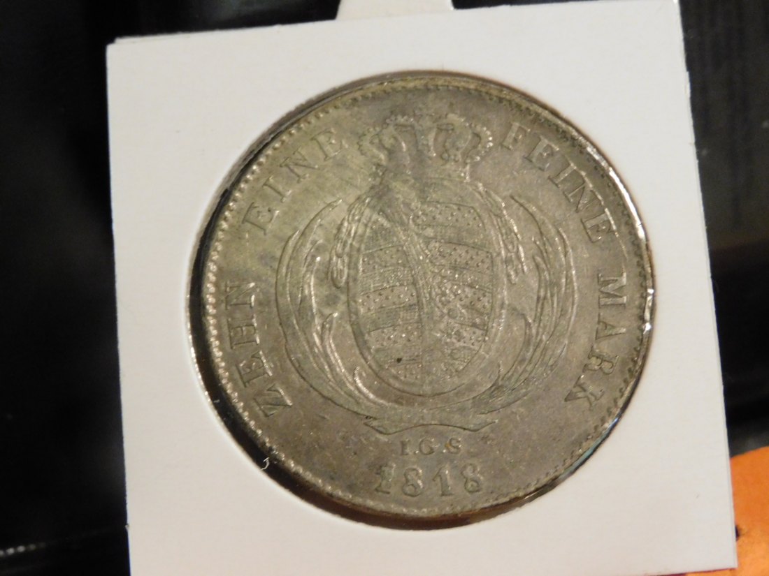 GERMANY 1 THALER 1818 SAXONY.GRADE-PLEASE SEE PHOTOS.   
