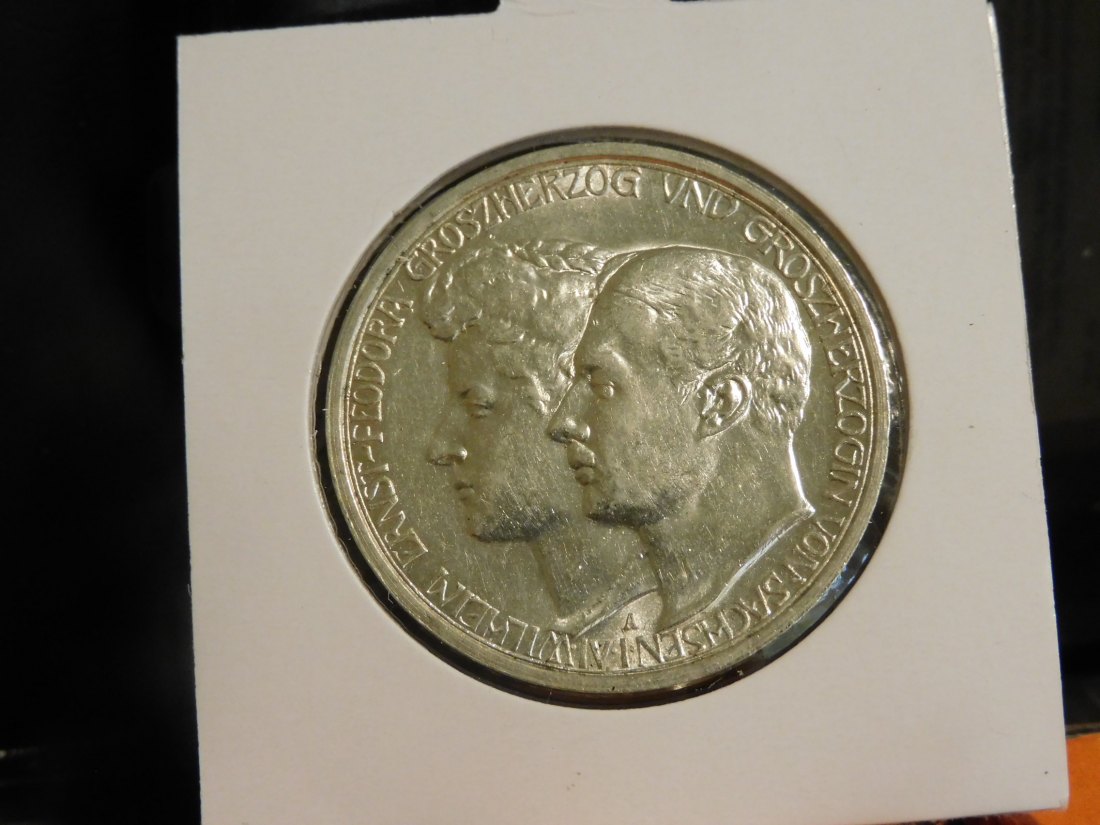 GERMANY 3 MARK 1910 S.W.EISENACH.GRADE-PLEASE SEE PHOTOS.