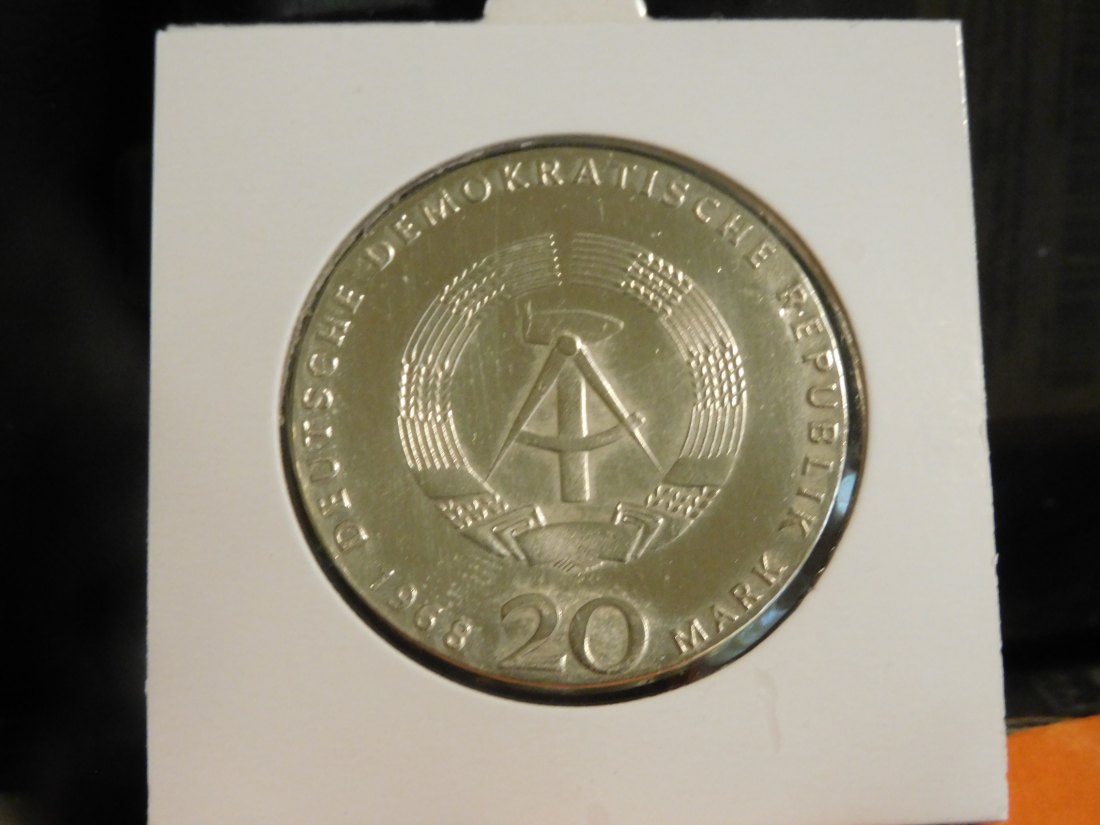  GERMANY 20 MARK 1968 DDR.GRADE-PLEASE SEE PHOTOS.   