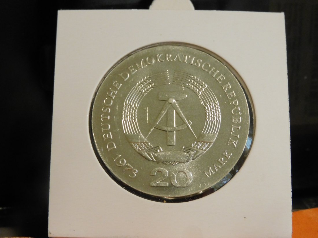  GERMANY 20 MARK 1973 DDR.GRADE-PLEASE SEE PHOTOS.   