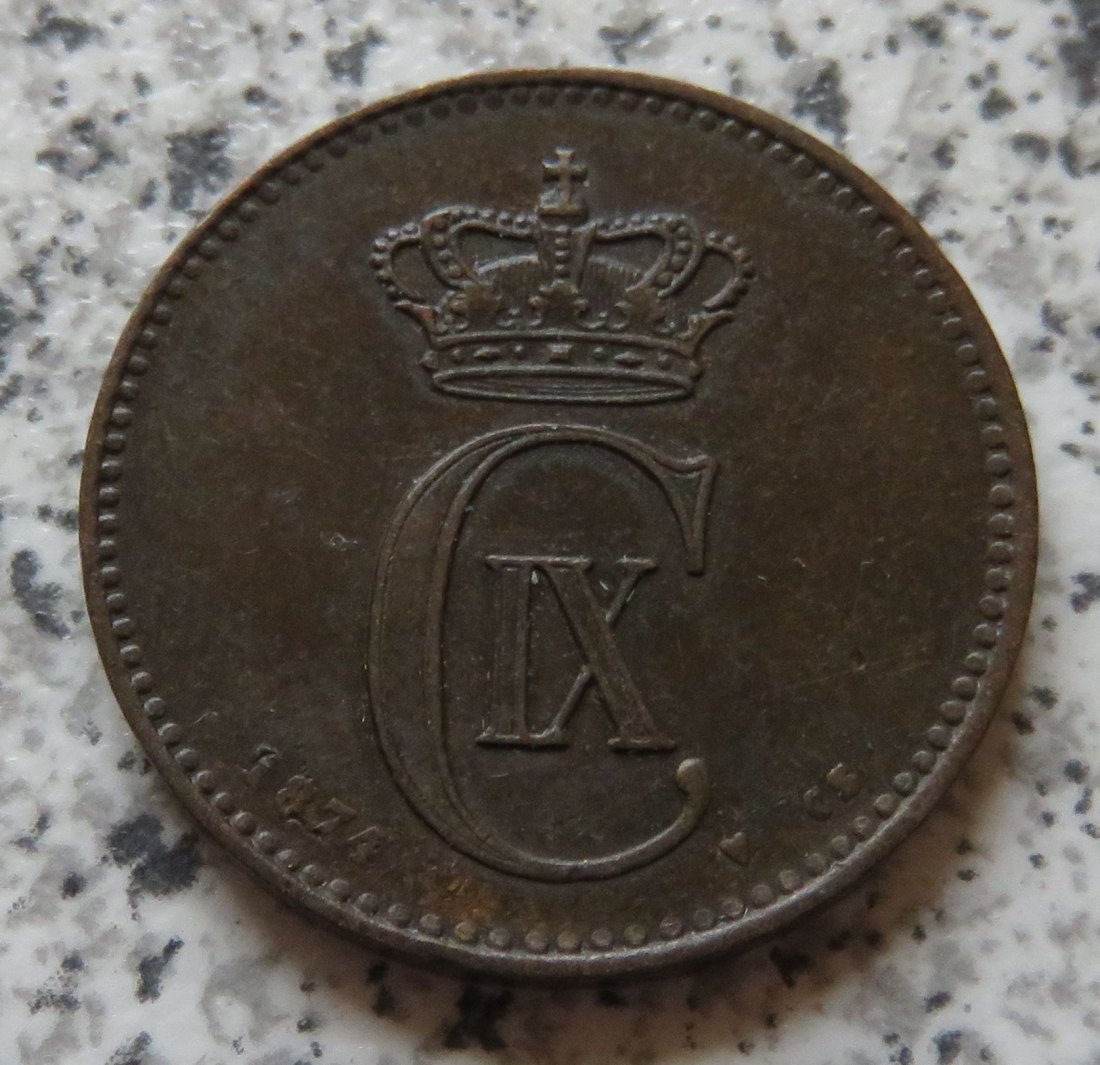  Dänemark 2 Öre 1874, besser   