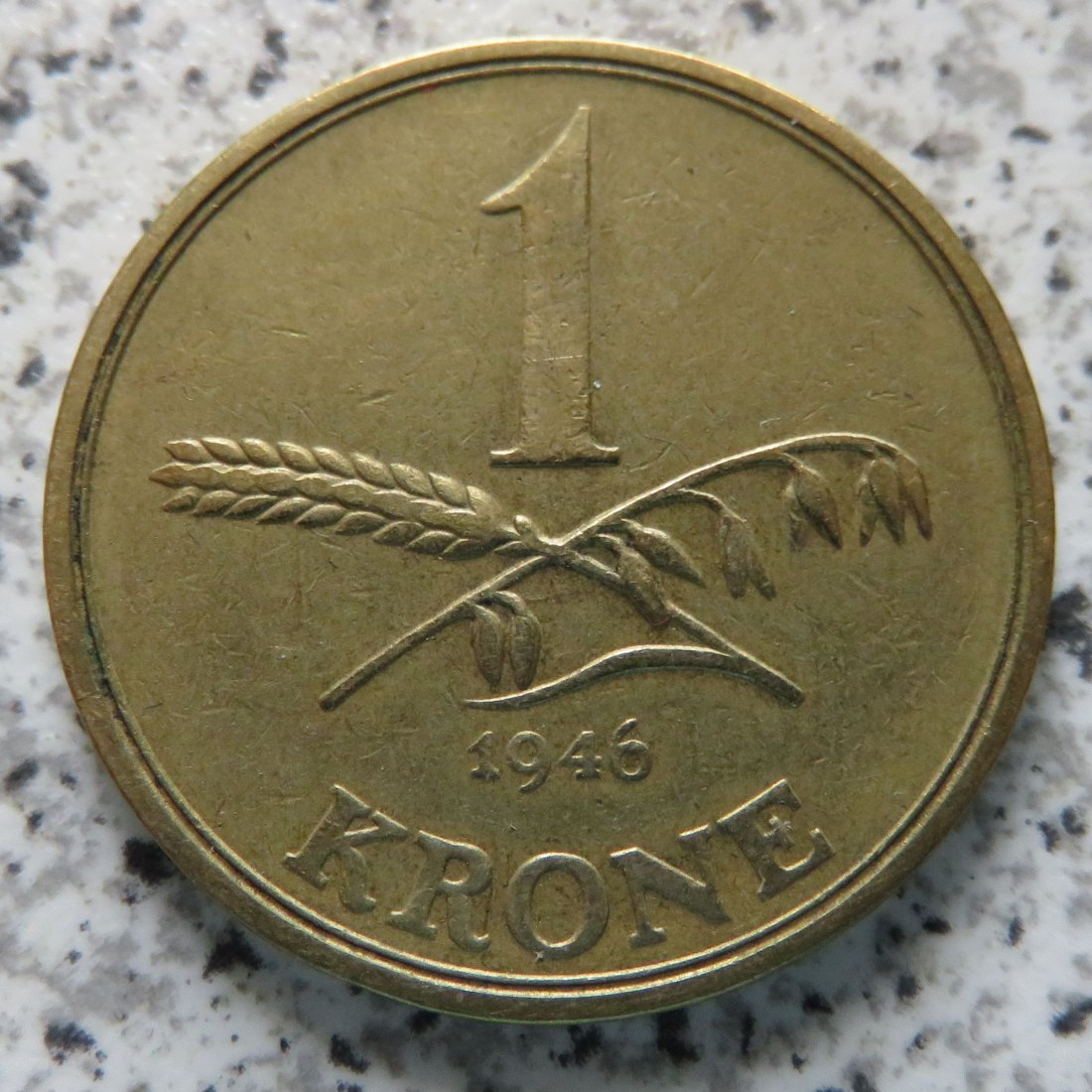  Dänemark 1 Krone 1946   