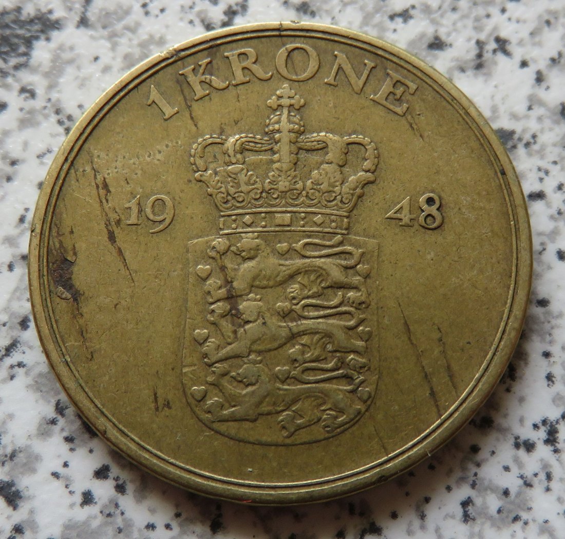  Dänemark 1 Krone 1948   