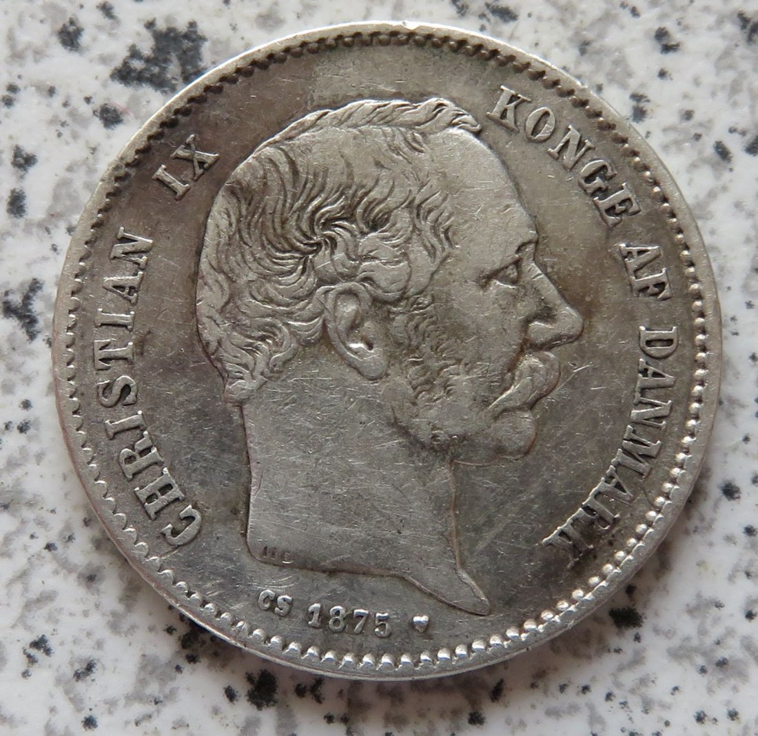  Dänemark 1 Krone 1875, besser   