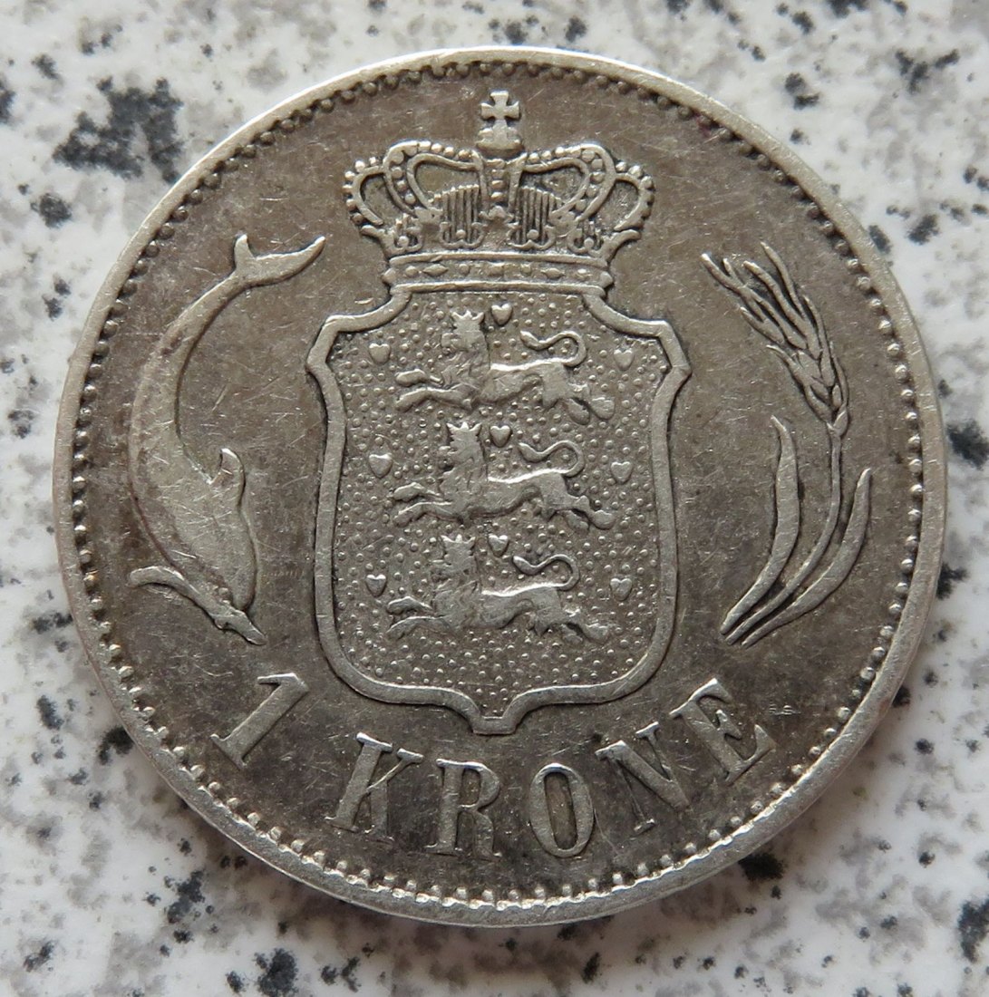 Dänemark 1 Krone 1875, besser   