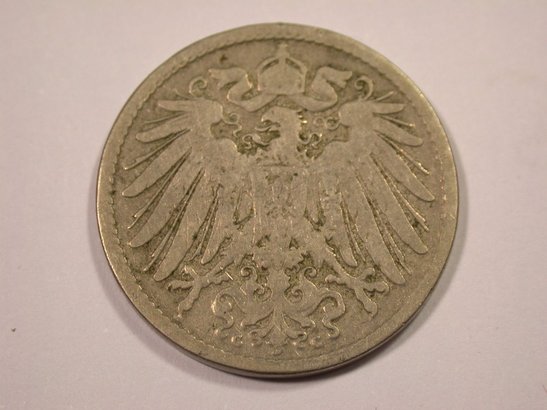  J01  10 Pfennig 1892 G in f.ss   R   Originalbilder   