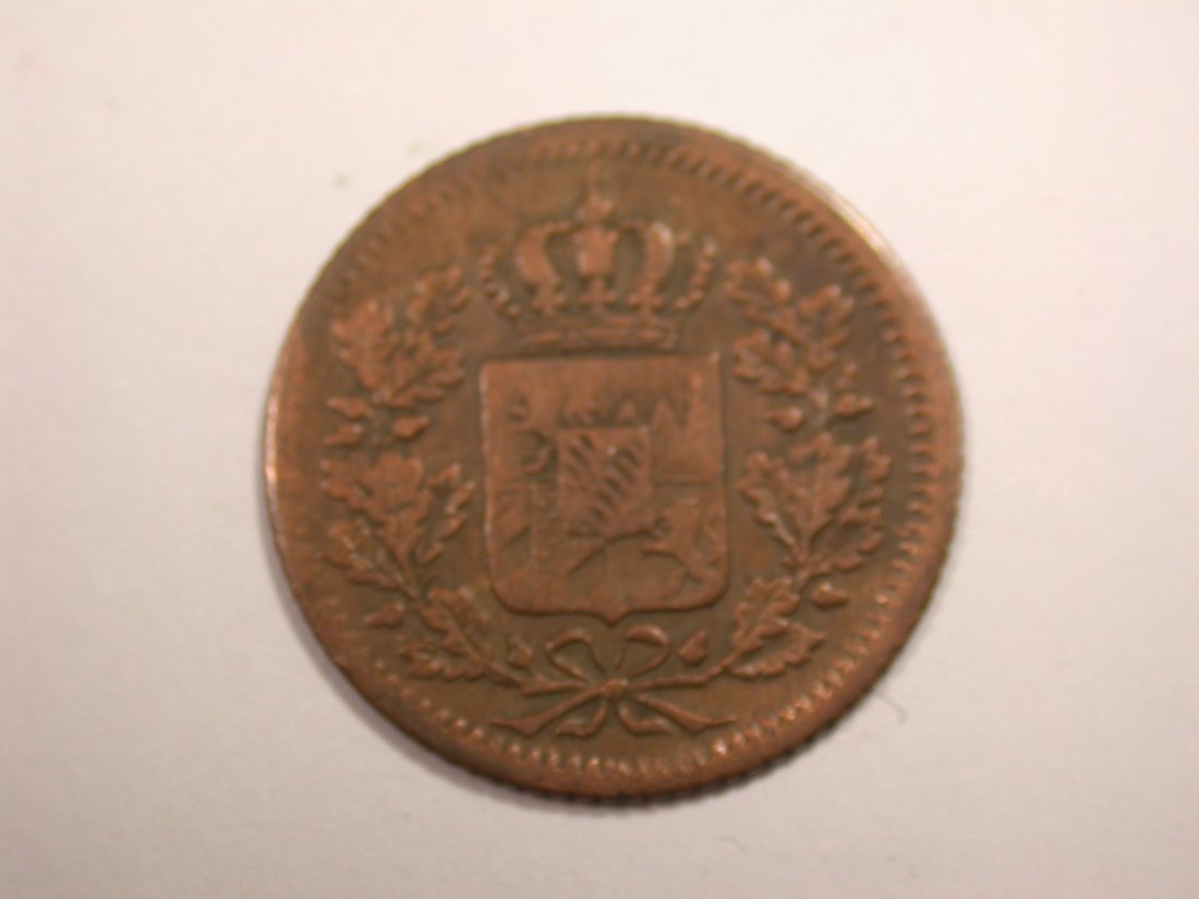  J01 Bayern  1 Pfennig 1856 in ss   Originalbilder   
