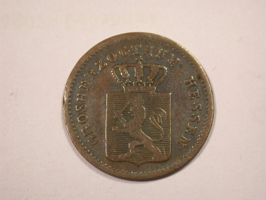  J01  Hessen 1 Pfennig 1857 in f.ss   Originalbilder   