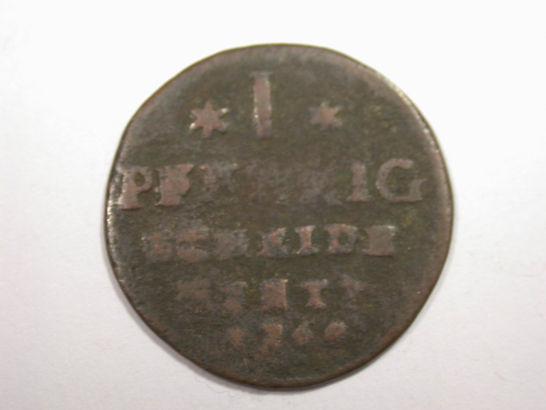 J01 Anhalt Bernburg 1 Pfennig 1860 in gering/s R Originalbilder