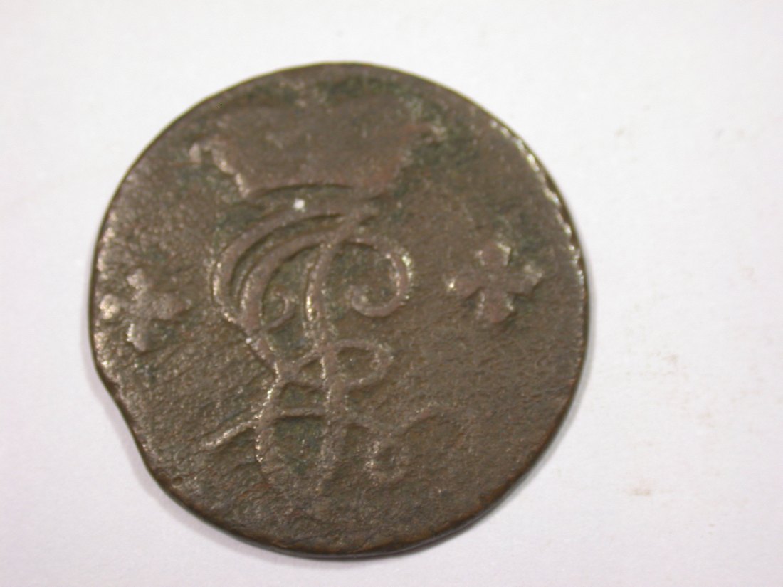  J01  Hildesheim Bistum  1 Pfennig 1696 in schön    Originalbilder   