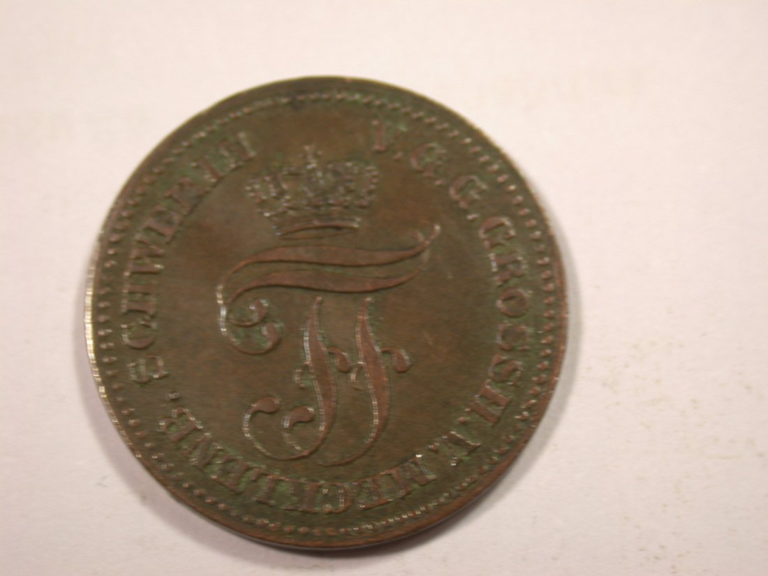  J01  Mecklenburg Schwerin  2 Pfennig 1872 in ss+/ss-vz   Originalbilder   