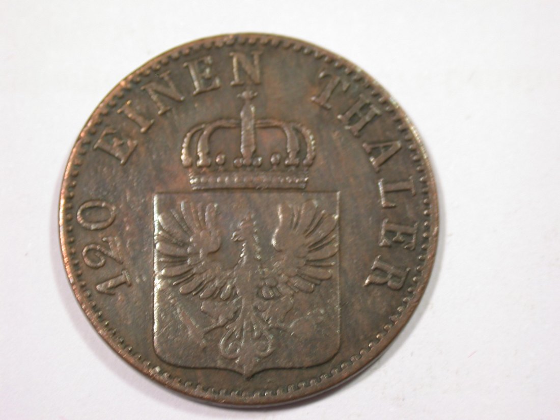  J01  Preussen  3 Pfennig 1862 A in ss   Originalbilder   