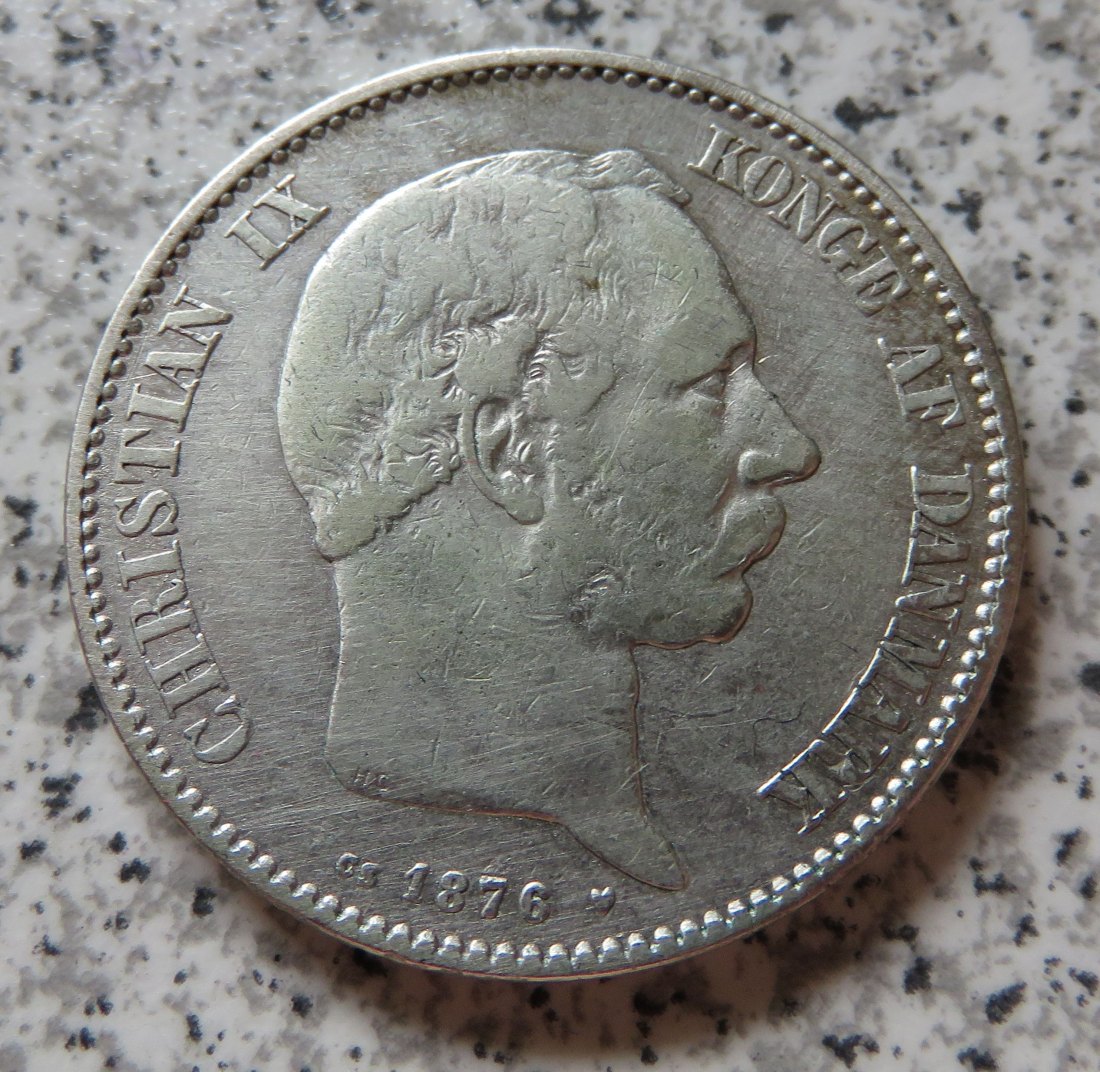  Dänemark 2 Kroner 1876   