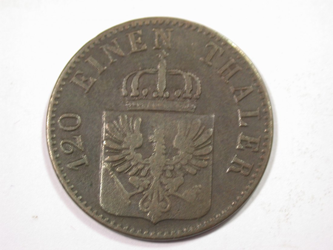 J01  Preussen  3 Pfennig 1861 A in ss   Originalbilder   