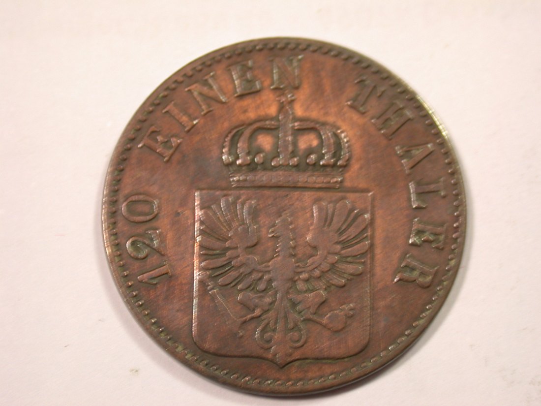 J01  Preussen  3 Pfennig 1852 A in ss   Originalbilder   