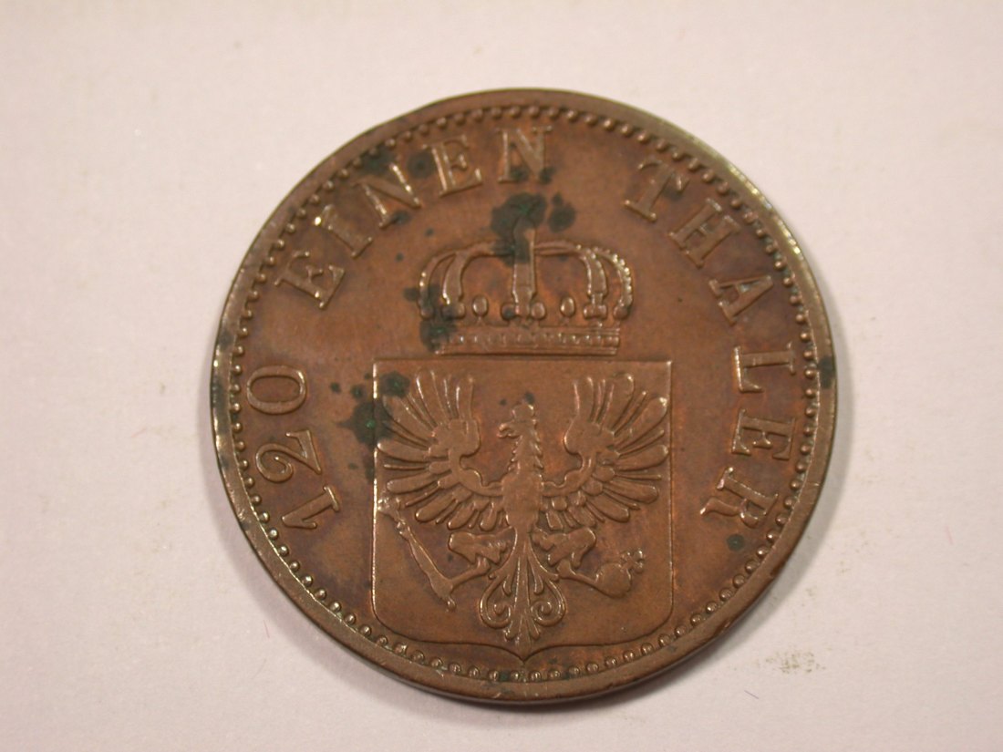  J01  Preussen  3 Pfennig 1868 C in f.ss/ss    Originalbilder   