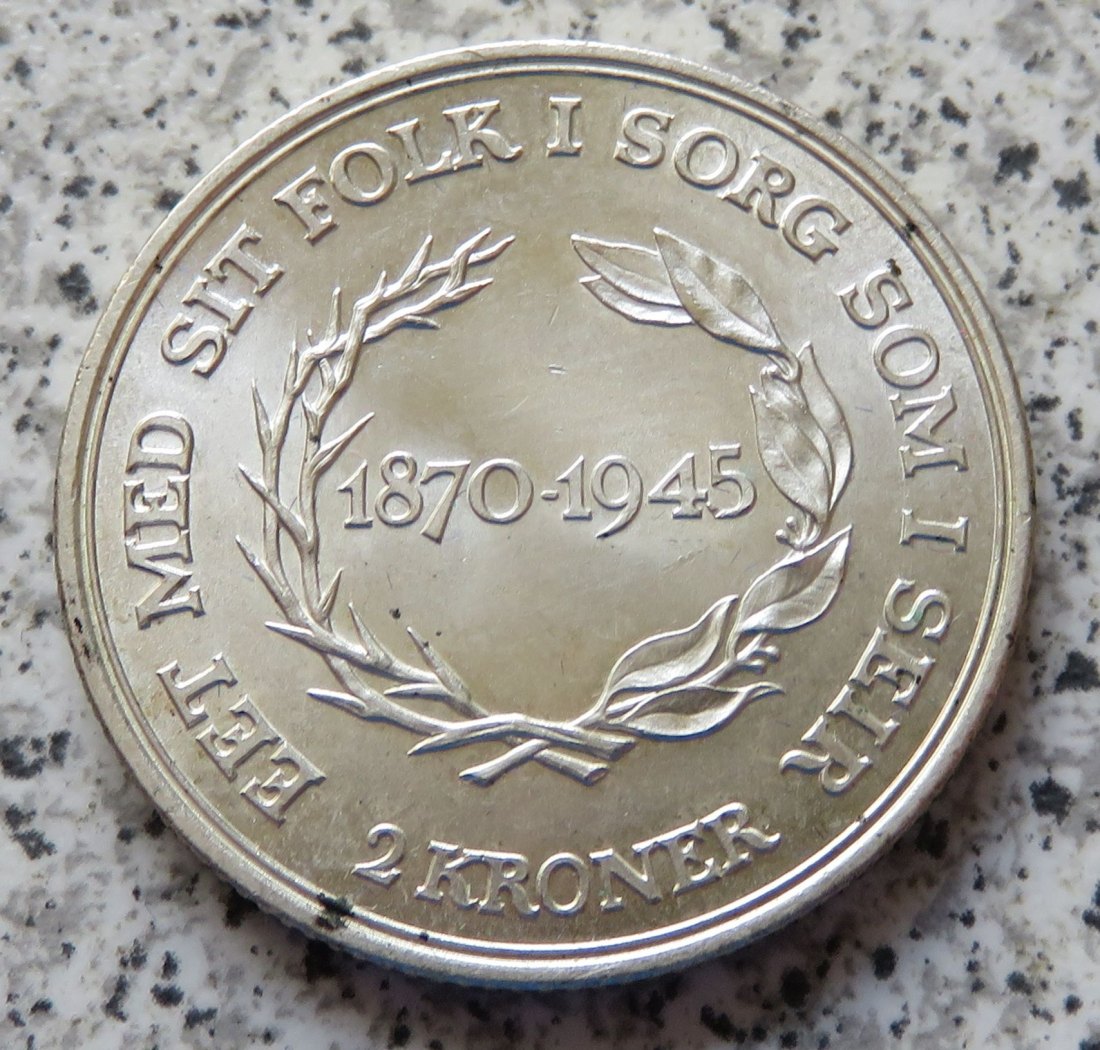  Dänemark 2 Kroner 1945   