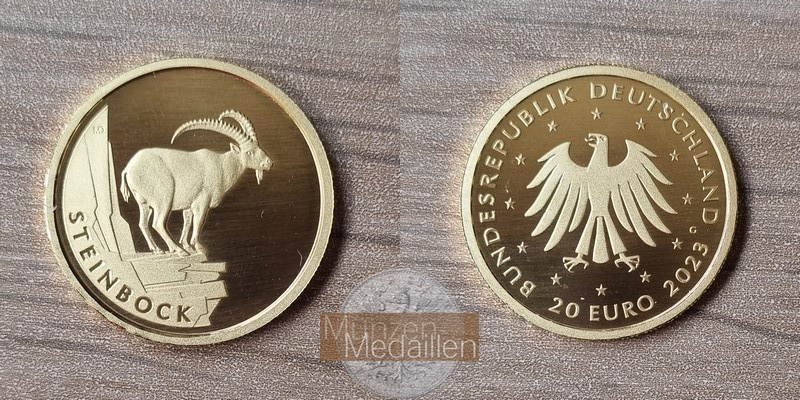 Deutschland MM-Frankfurt Feingold: 3,89g 20 Euro Steinbock 2023 G