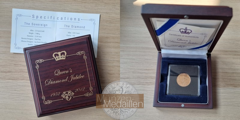 Grossbritannien MM-Frankfurt Feingewicht: 7,32g Sovereign 2012 