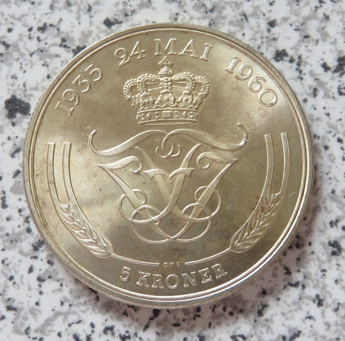 Dänemark 5 Kroner 1960   