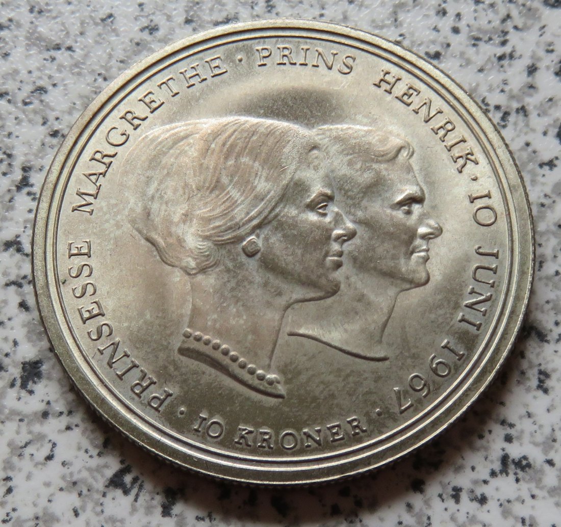  Dänemark 10 Kroner 1967   