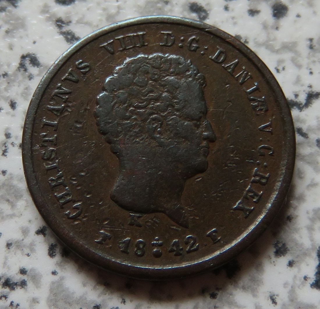  Dänemark 1/5 Rigsbankskilling 1842   