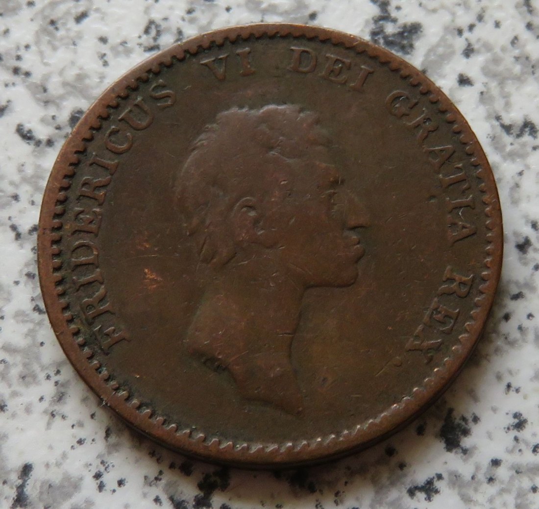  Dänemark 1 Rigsbankskilling 1813, Belegstück   