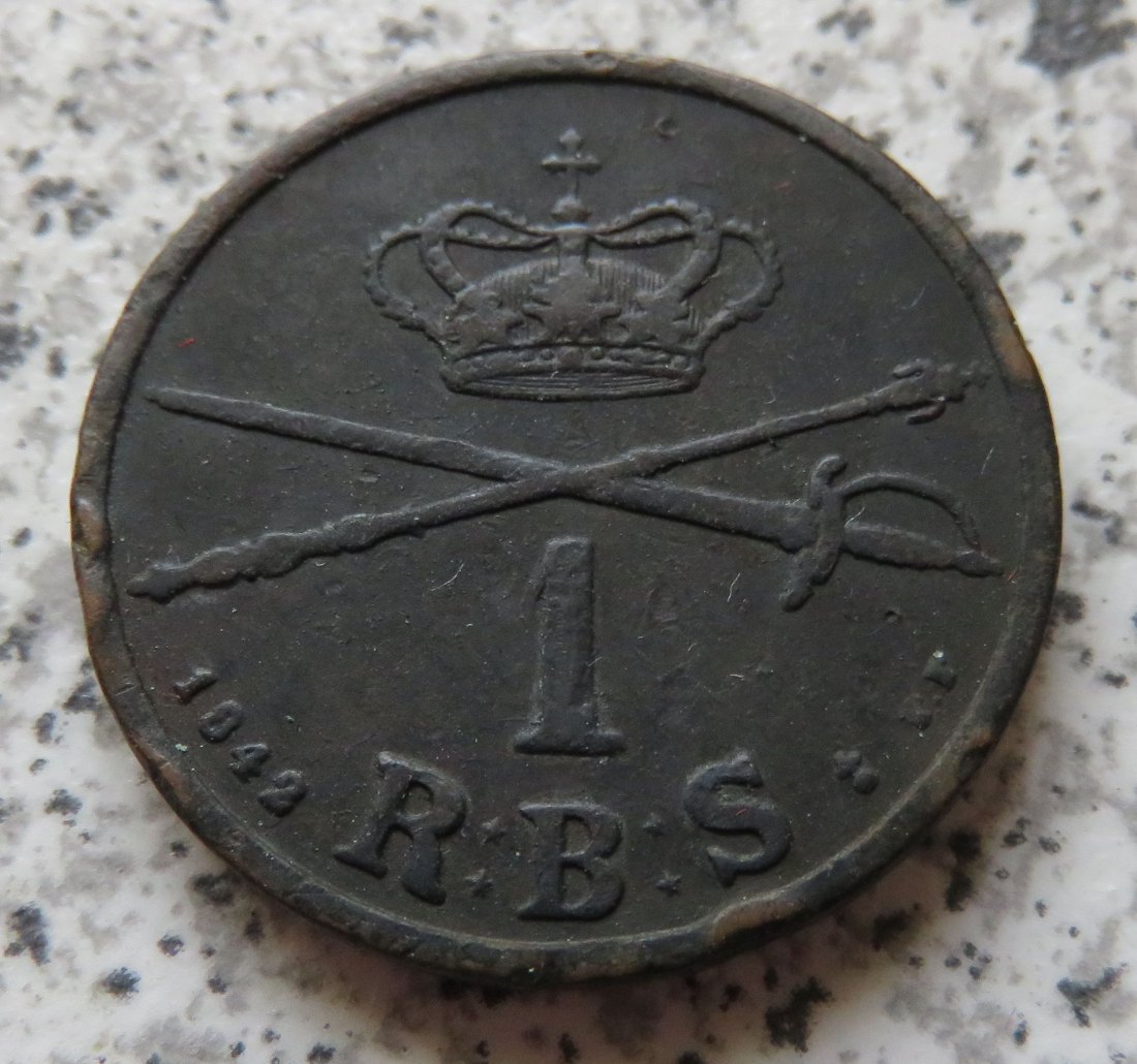  Dänemark 1 Rigsbankskilling 1842   