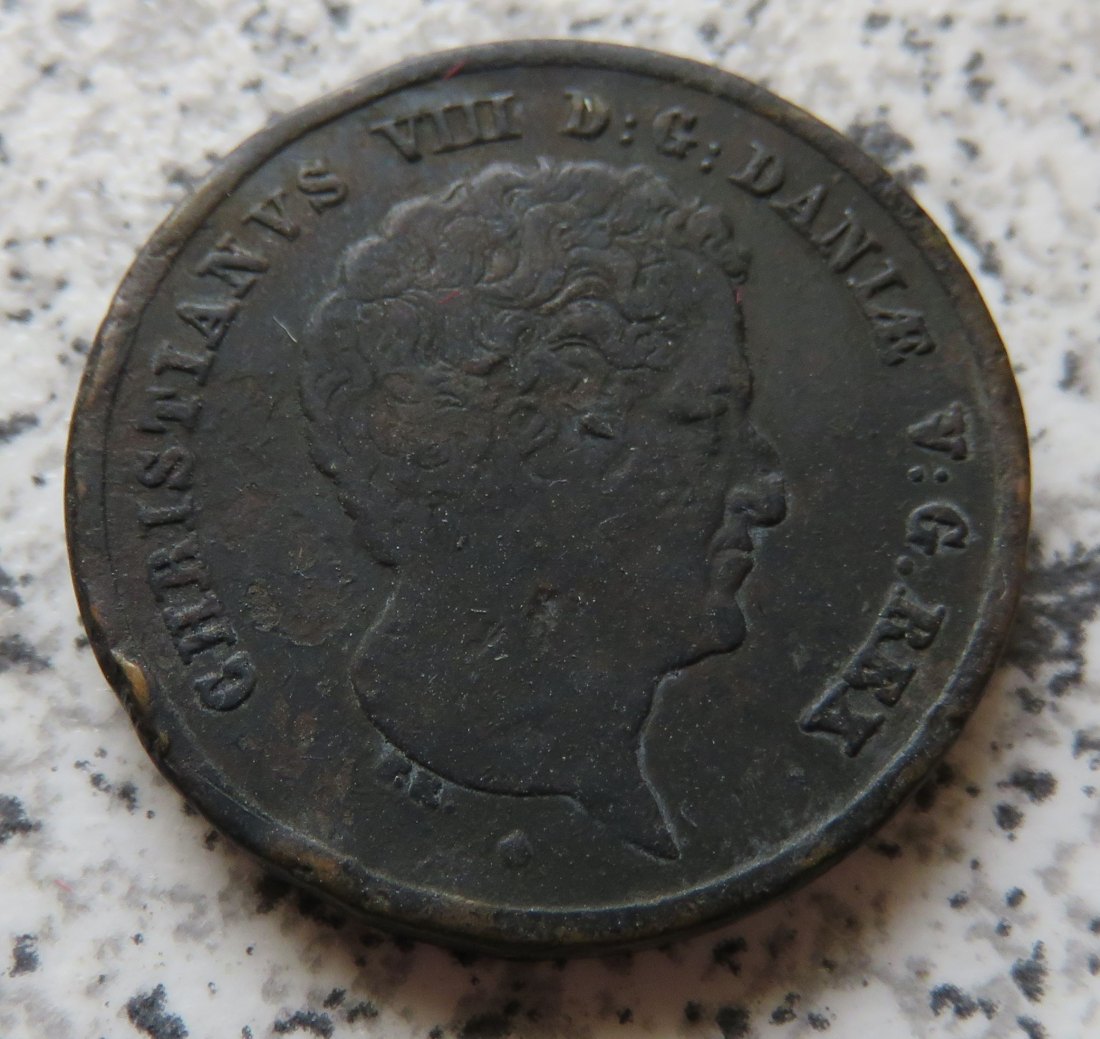  Dänemark 1 Rigsbankskilling 1842   