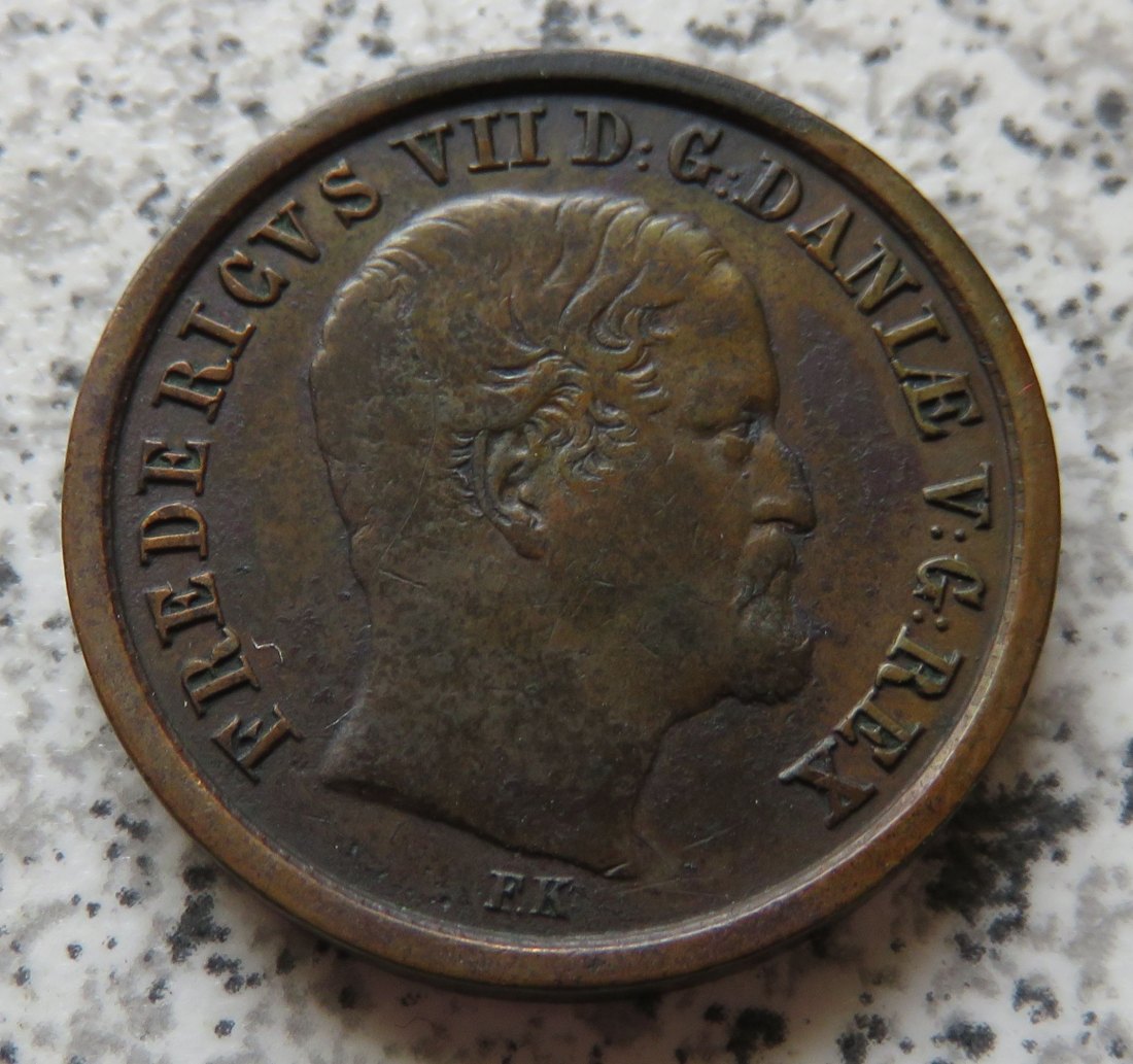  Dänemark 1 Rigsbankskilling 1853   