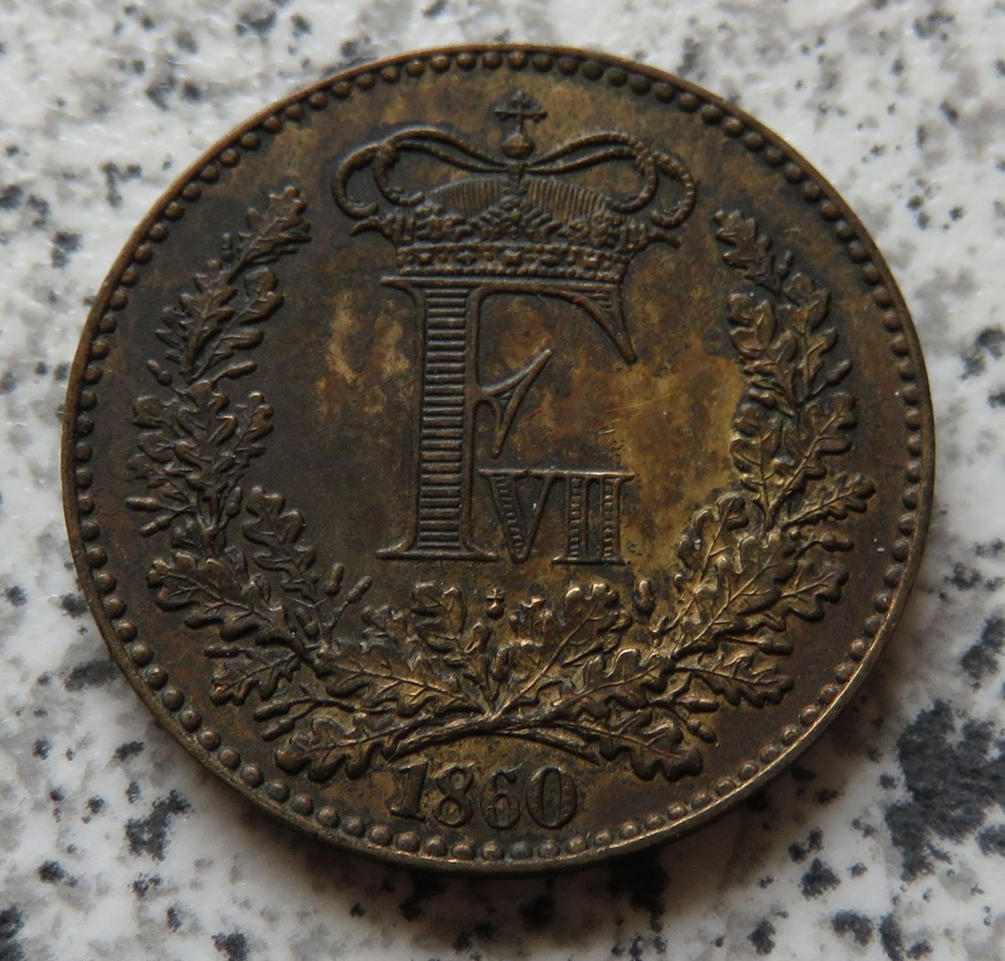  Dänemark 1 Skilling 1860   