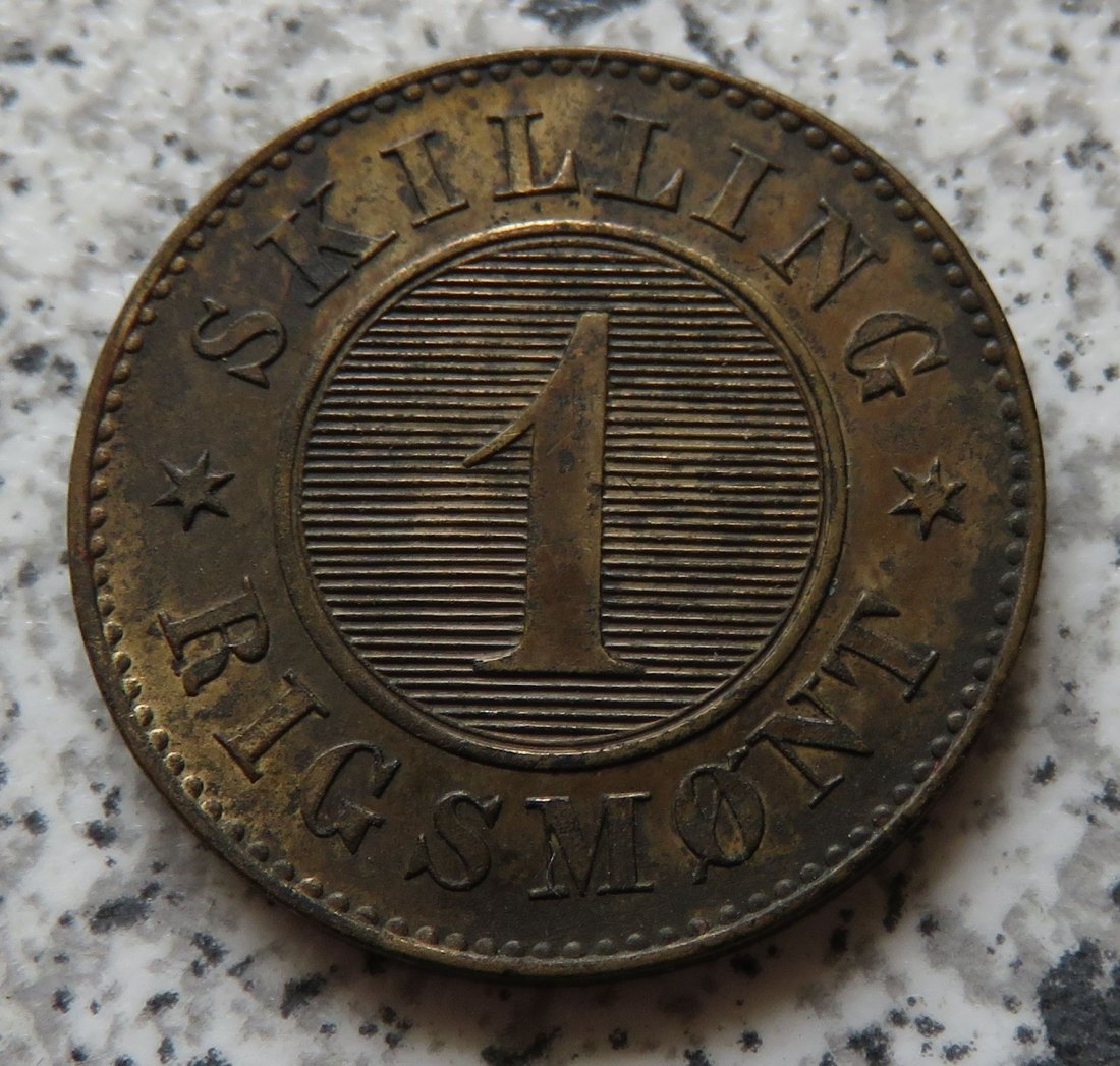  Dänemark 1 Skilling 1860   