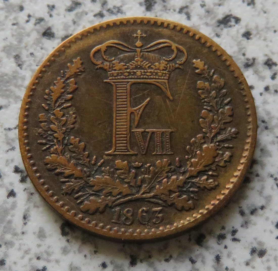  Dänemark 1 Skilling 1863   