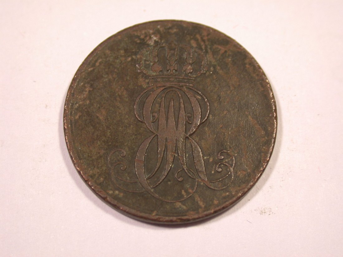  J02  Hannover 2 Pfennig 1846 in f.ss/ss Randfehler   Originalbilder   