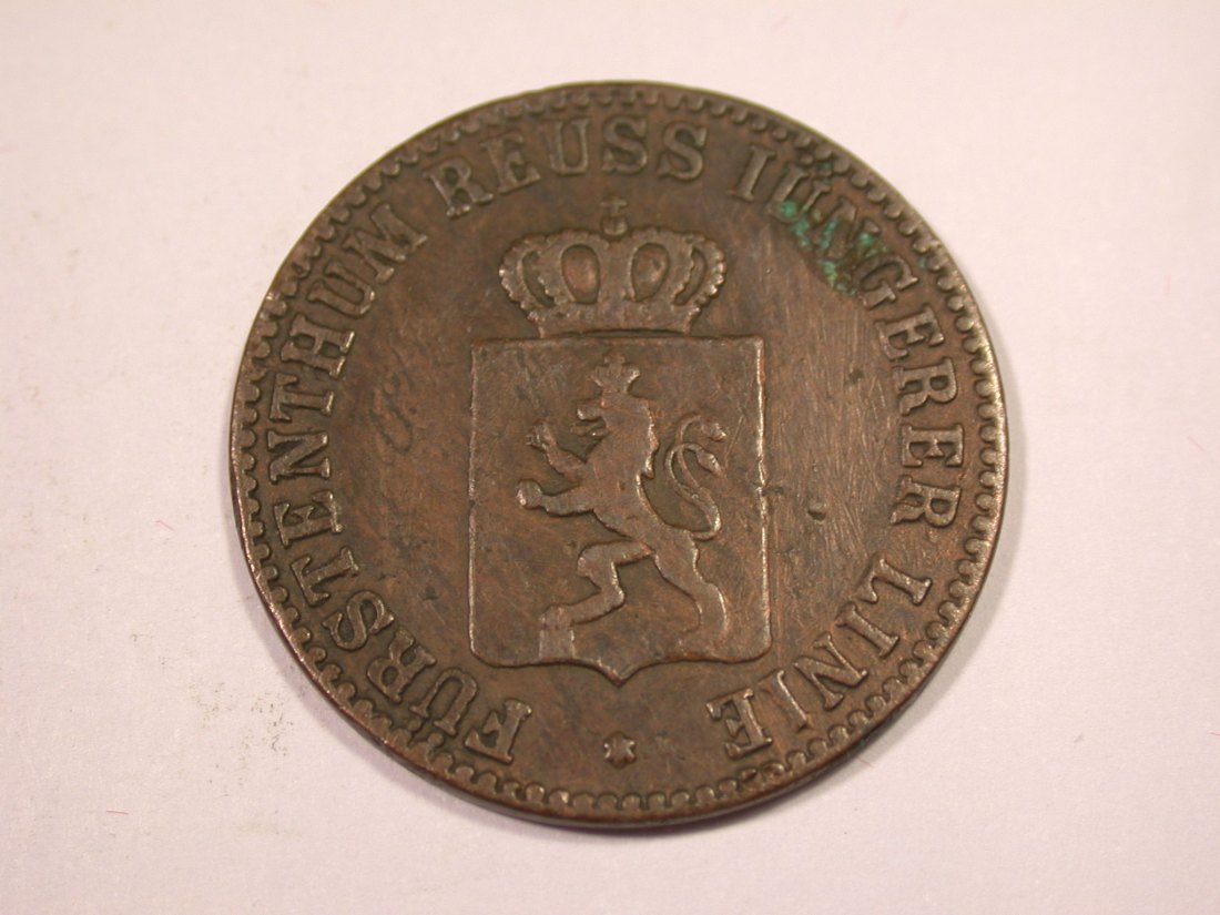  J02  Reuss jüngere Linie  3 Pfennig 1855 A in ss  Originalbilder   