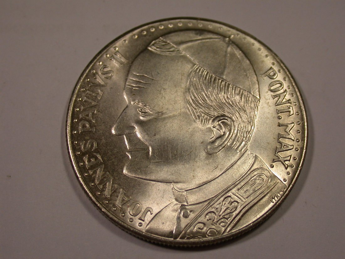J02 Vatikan Papst Medaille Johannes Paul Italy 15,89 Gramm 35 mm nicht magnetisch Originalbilder